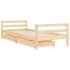 Estructura de cama para niños con cajones madera pino 80x200