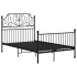 Estructura de cama de metal negro 120x200