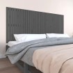 Cabecero de cama de pared madera maciza pino gris 204x3x90 cm