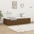 Sofá cama madera maciza de pino marrón miel 90x200