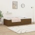 Sofá cama madera maciza de pino marrón miel 90x200