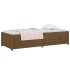 Sofá cama madera maciza de pino marrón miel 90x200