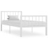 Estructura de cama de metal blanco 100x200