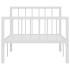 Estructura de cama de metal blanco 100x200