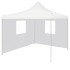 Carpa plegable profesional con 2 paredes acero blanco 3x3