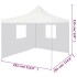 Carpa plegable profesional con 2 paredes acero blanco 3x3