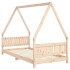 Estructura de cama infantil madera maciza de pino 90x190