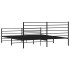 Estructura de cama cabecero y estribo metal negro 180x200