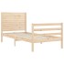 Estructura de cama con cabecero madera maciza 100x200