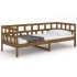 Sofá cama madera maciza de pino marrón miel 90x200