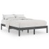 Estructura de cama madera maciza gris King Size 150x200