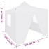 Carpa plegable profesional con 4 paredes acero blanco 2x2