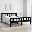 Estructura de cama madera maciza negro 120x200 cm