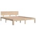 Estructura de cama madera maciza 150x200