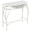 Mesa auxiliar estilo francés metal 82x39x76 cm blanca