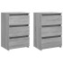 Mesitas de noche 2 uds contrachapado gris Sonoma 40x35x62,5