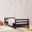 Estructura de cama madera maciza de pino negro 90x200 cm