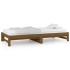 Sofá cama extraíble madera maciza de pino marrón 2x(90x200)