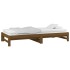 Sofá cama extraíble madera maciza de pino marrón 2x(90x200)