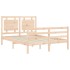 Estructura de cama con cabecero madera maciza 140x190