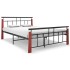 Estructura de cama metal y madera maciza de roble 140x200