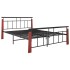 Estructura de cama metal y madera maciza de roble 140x200