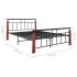 Estructura de cama metal y madera maciza de roble 140x200