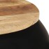 Mesa de centro de madera de mango maciza negra 68x68x30