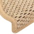 Alfombrilla autoadhesiva escalera sisal 15 uds beige 65x21x4