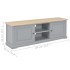 Mueble para el televisor de madera gris 120x30x40