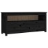 Mueble de TV de madera maciza de pino negro 114x35x52