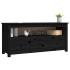 Mueble de TV de madera maciza de pino negro 114x35x52