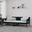 Sofá cama madera maciza de pino negro 90x200 cm