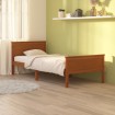 Estructura de cama madera maciza pino marrón miel 100x200 cm