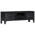 Mueble para TV de madera maciza de mango negro 118x30x40