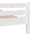 Estructura de cama doble pequeña madera maciza blanca