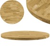 Superficie de mesa redonda madera maciza de roble 44 mm 800 mm