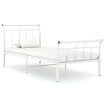 Estructura de cama de metal blanco 100x200 cm