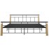 Estructura de cama metal y madera maciza de roble 180x200