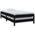 Cama apilable de madera pino maciza negro 75x190