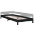 Cama apilable de madera pino maciza negro 75x190