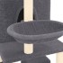 Rascador para gatos con postes de sisal gris oscuro 180