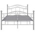 Estructura de cama de metal gris 120x200