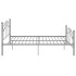 Estructura de cama de metal gris 120x200