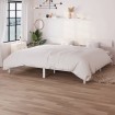 Estructura de cama madera maciza blanco Super King 180x200 cm