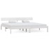 Estructura de cama madera maciza blanco Super King 180x200