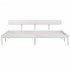 Estructura de cama madera maciza blanco Super King 180x200