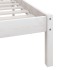 Estructura de cama madera maciza blanco Super King 180x200