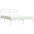 Estructura de cama de metal con cabecero blanco 180x200