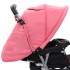 Carrito para 2 niños tandem de acero rosa y